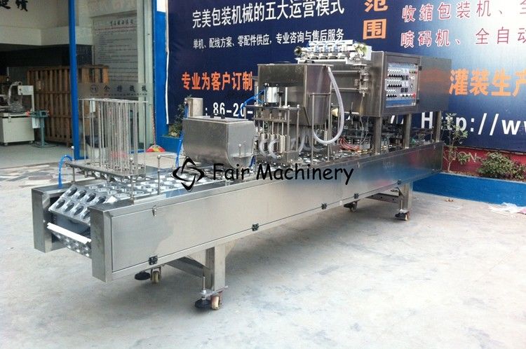 8KW SS316 Cup Filling Sealing Machine 6 Cups For Granule 5400B/H